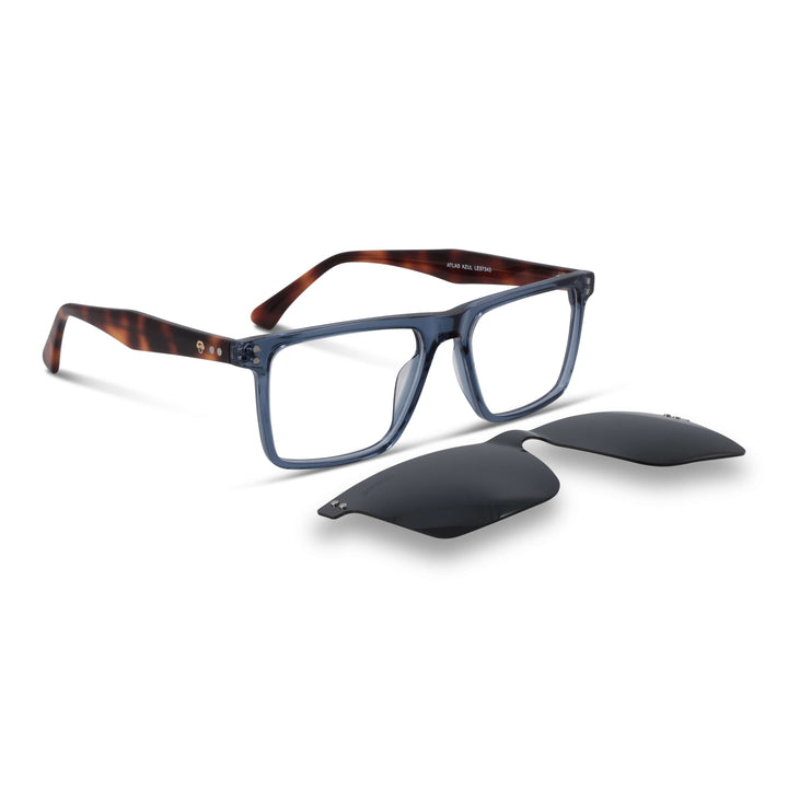 Frames rectangular blue with tortoise for men and women round face sustainables biodegradables with or sin prescription optica Bonoboss #color_celeste-carey