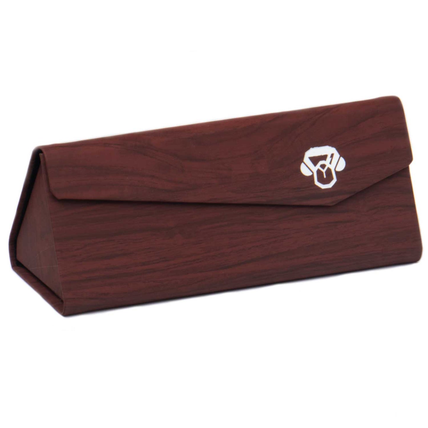 estuche plano origami para anteojos de sol polarizados y lentes ópticos hombre y mujer color café texturizado #color_rojo