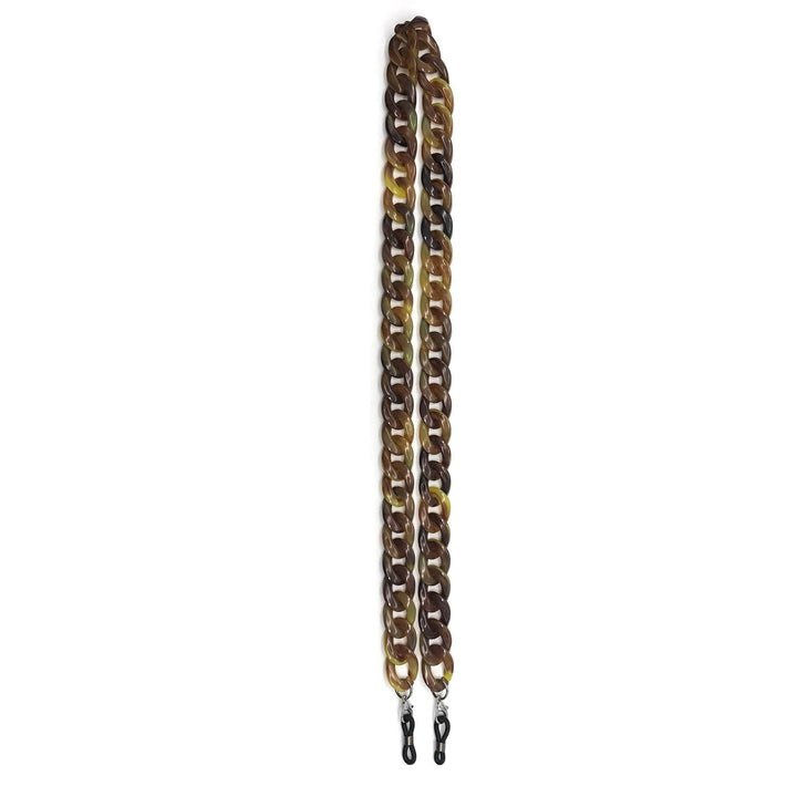Straps or colgante eyeglasses fashion moda for women with acetate recycled tortoise Bonoboss #color_carey