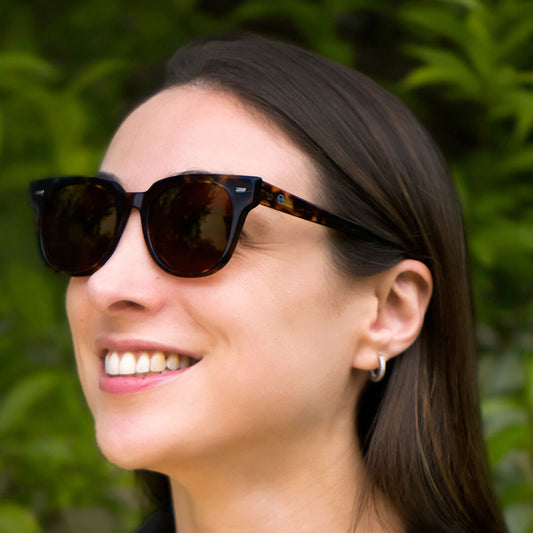 anteojos de sol polarizados de color carey para mujer de moda #color_carey