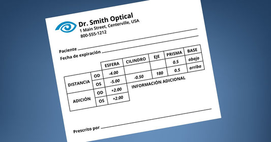 Guía Paso a Paso Para Leer la receta de las gafas