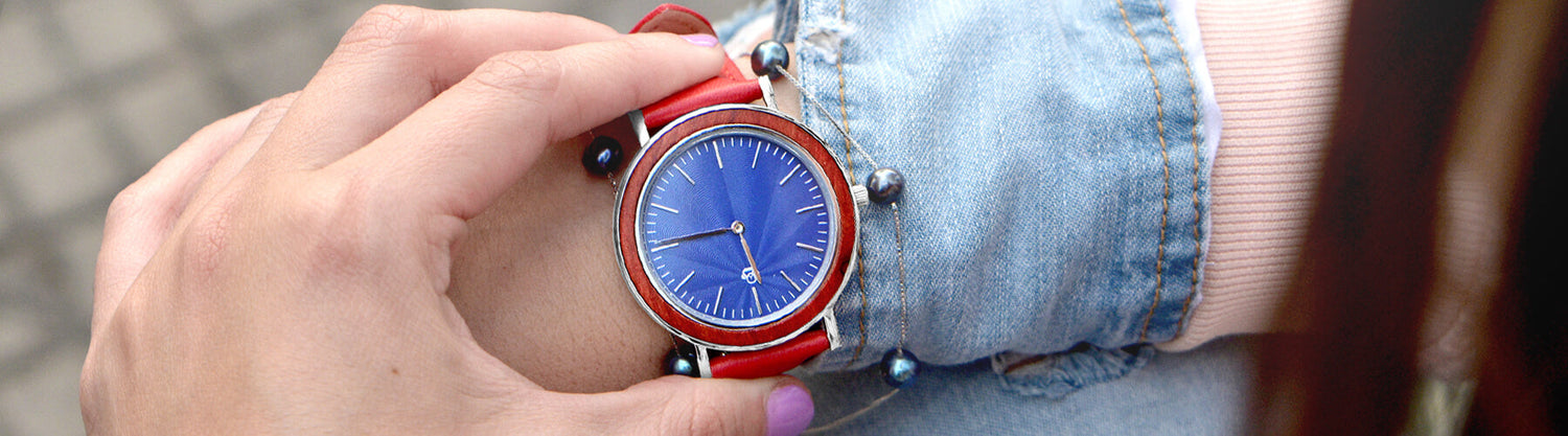 Reloj De Acero Inoxidable y Madera Para Hombre y Mujer