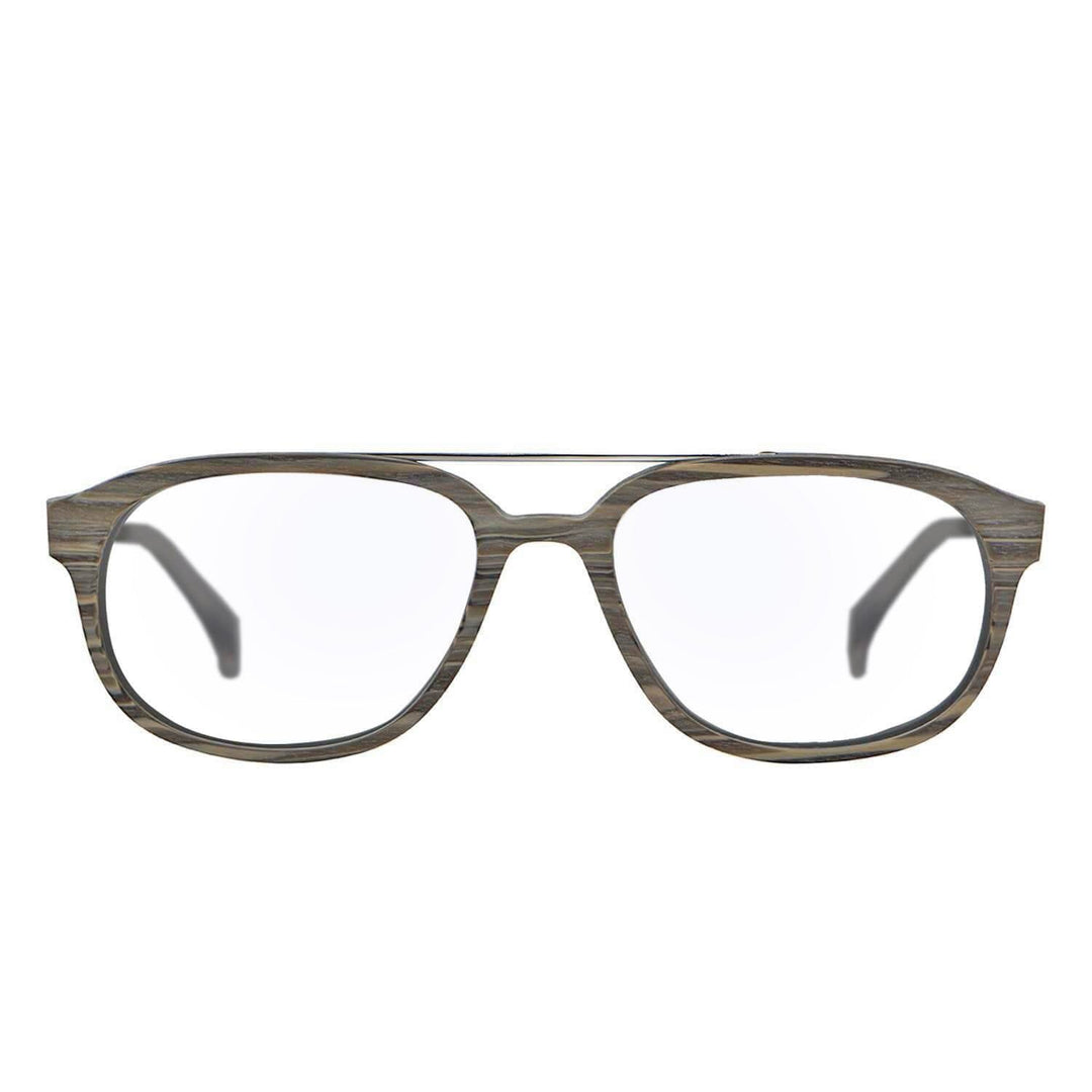 Marcos lenses optical round color gray wood pata metal blue light filter men women Bonoboss