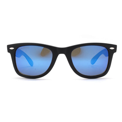 lentes anteojos de sol de platico reciclado agatados clasicos color azul para mujer y hombre #color_sky