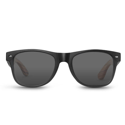 anteojos de sol rectangulares polarizados negros pata de madera  para hombre y mujer con lentes de color negro #color-marco_negro