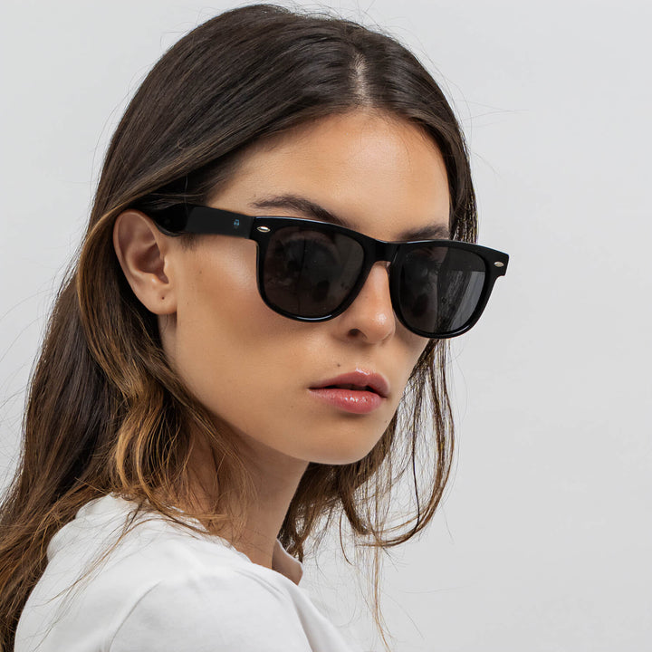 Eyeglasses sunglasses polarized black forma clásica for men and women round face with or sin prescription optica larges tamaño xl Bonoboss #color_negro