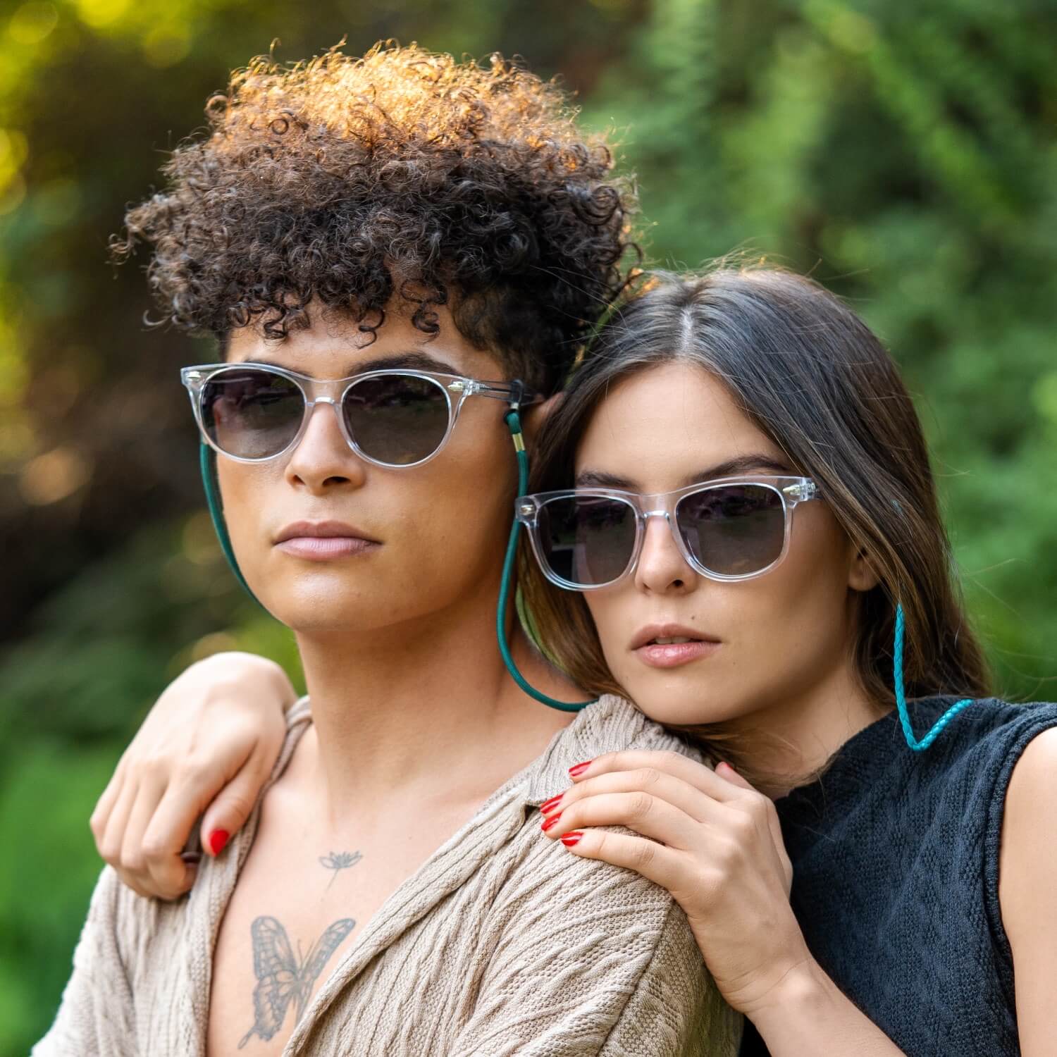 lentes de sol ovalados polarizados de acetato  para hombre y mujer color transparente #color_transparente