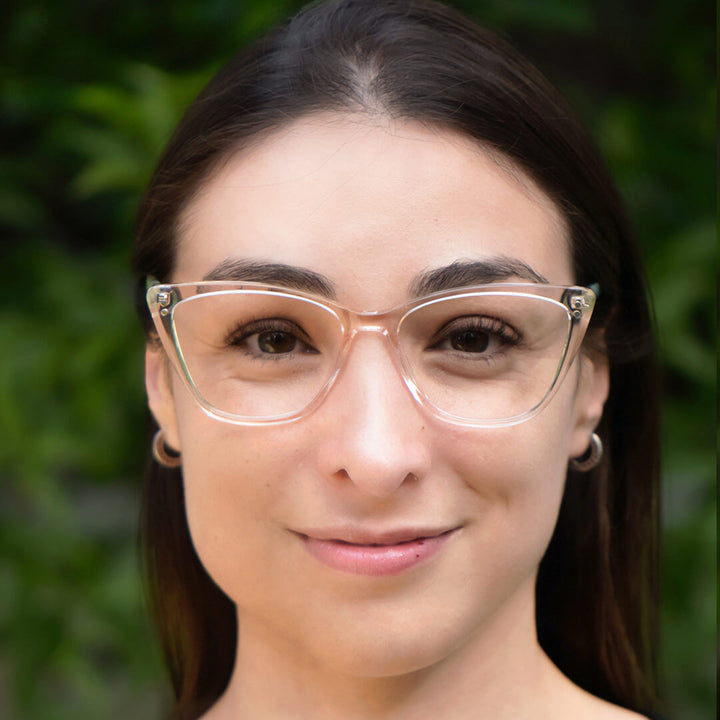 Eyeglasses agate pattern for women small face Bonoboss #color_verde