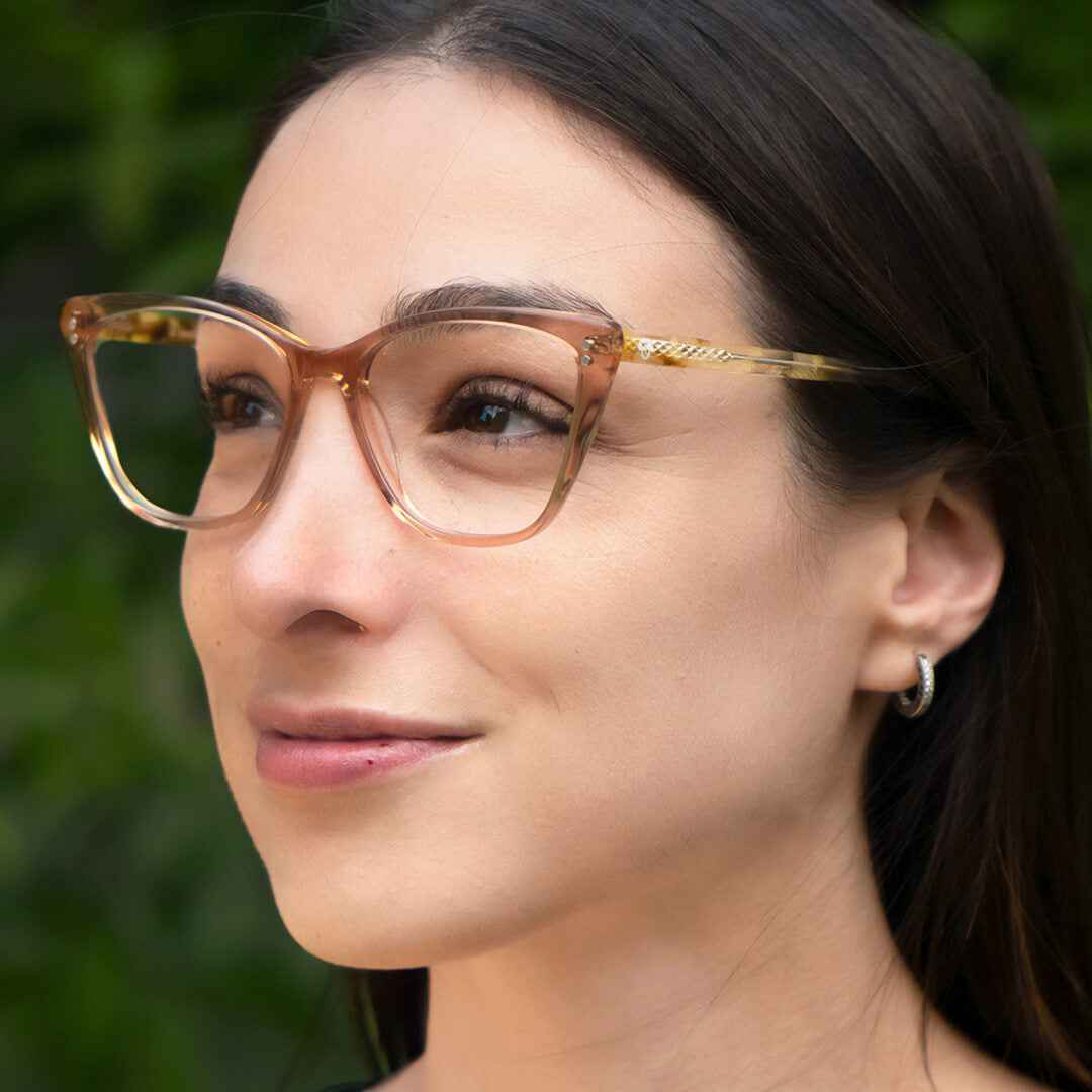 Optical frames agate pattern for women Bonoboss #color_damasco