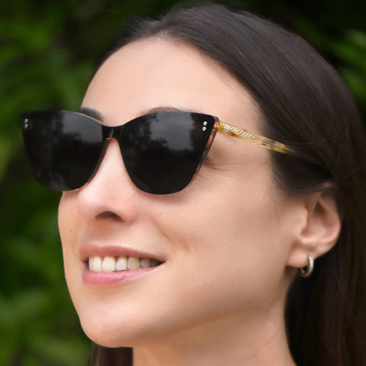 Optical frames agate pattern for women with sun clip-on iman for women Bonoboss #color_damasco