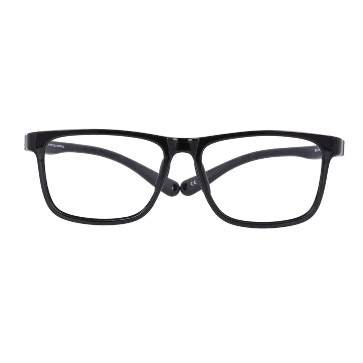 Optical frames frames for kids and kids in black. front view anteojo indestructible miraflex bonoboss #color_negro