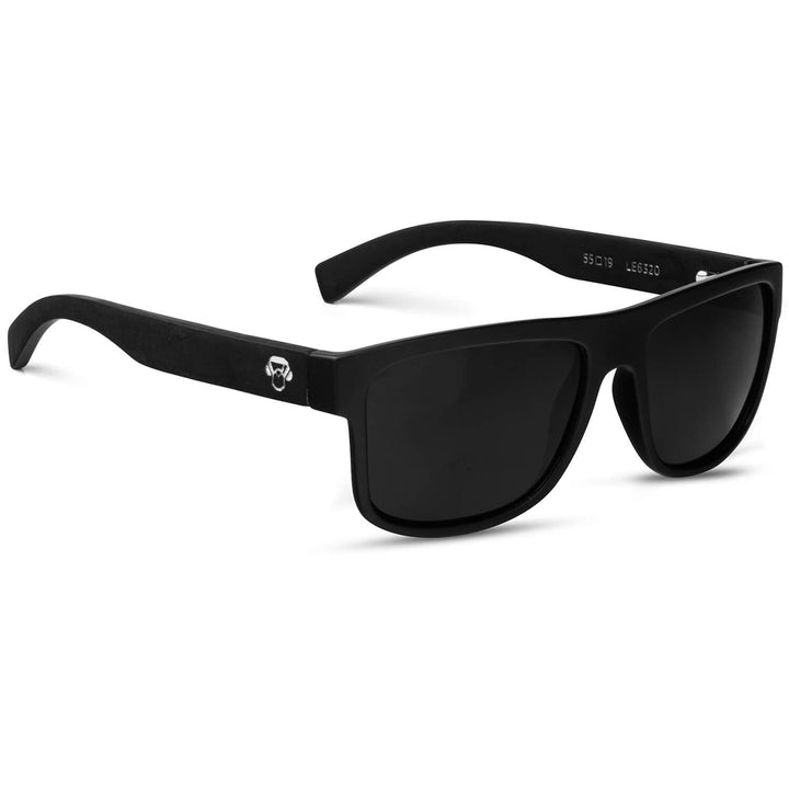 Sunglasses rectangular polarized black for men and women with color lenses black Bonoboss #color_black