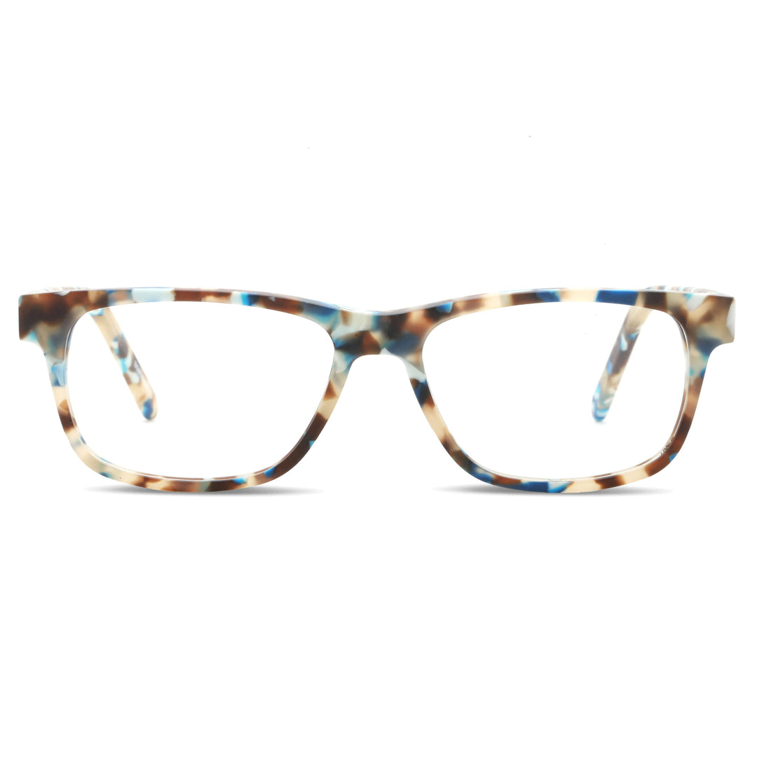 Frames or optical frames material sustainable recycled ecológico forma rectangular blue for men and women round face Bonoboss #color_blue