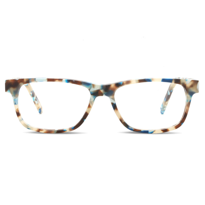 Frames or optical frames material sustainable recycled ecológico forma rectangular blue for men and women round face Bonoboss #color_blue