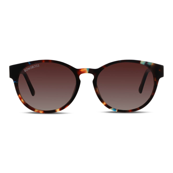 Lenses antejos sun polarized oval tortoise blue black for men and women Bonoboss #color_brown
