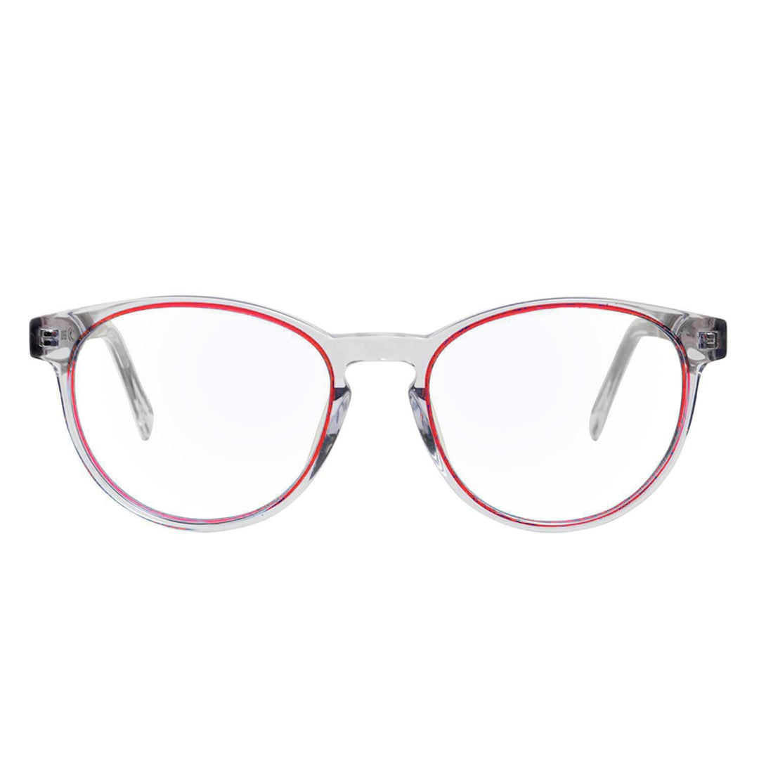 Marcos lenses optical oval round clear for wooden multifocal bifocal adelgazado blue light filter men women Bonoboss #color_rojo