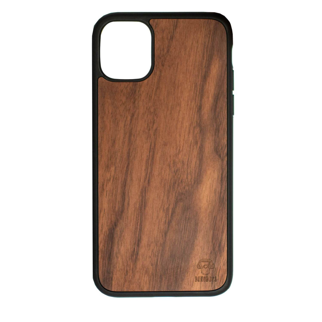 Carcasa sustainable wood nogal for iphone resistente absorbe caidas protege pantalla. carcasa for iphone 11, 12, 13 and 14 Bonoboss