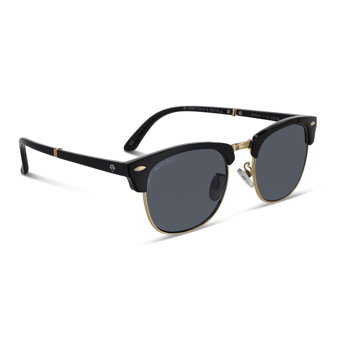 Lenses lectura bookmaster round filtro luz blue UV protection400 antirreflejo black gold unisex bonoboss