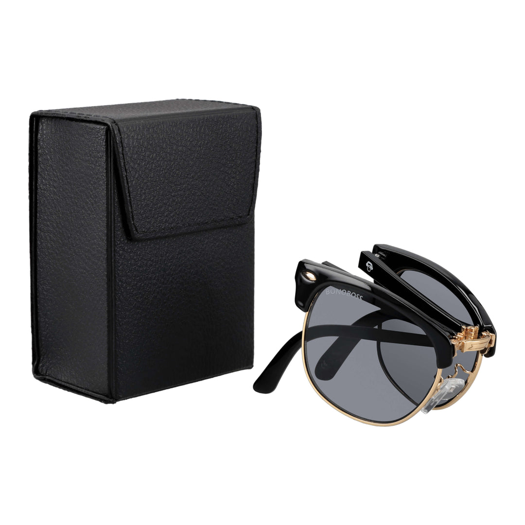 Lenses lectura bookmaster round filtro luz blue UV protection400 antirreflejo rpet recycled black gold unisex bonoboss