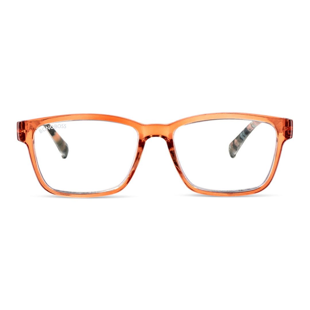 Lenses lectura lennox island filtro luz blue UV protection400 antirreflejo rpet recycled naranja coral unisex bonoboss