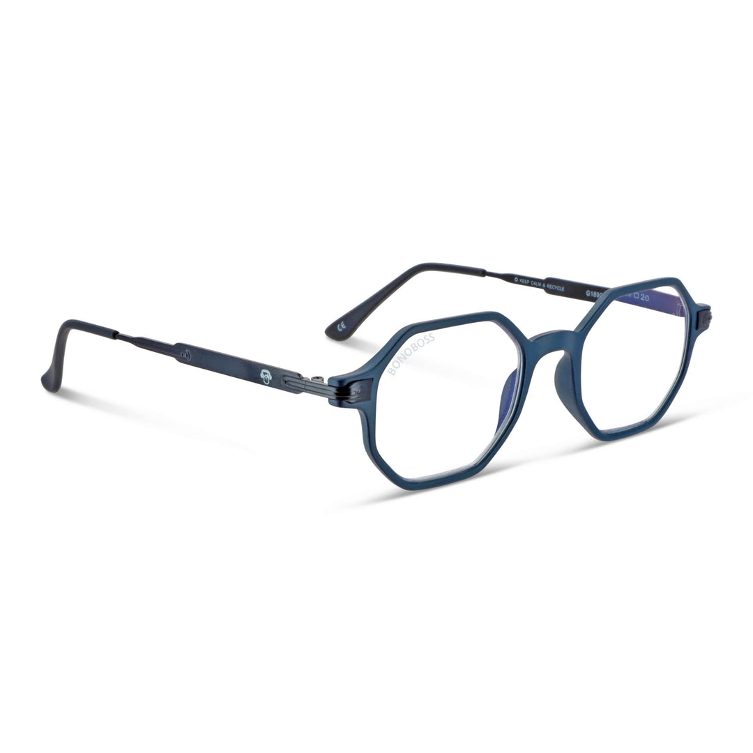 Lenses lectura puerto octai filtro luz blue UV protection400 antirreflejo rpet recycled blue unisex bonoboss