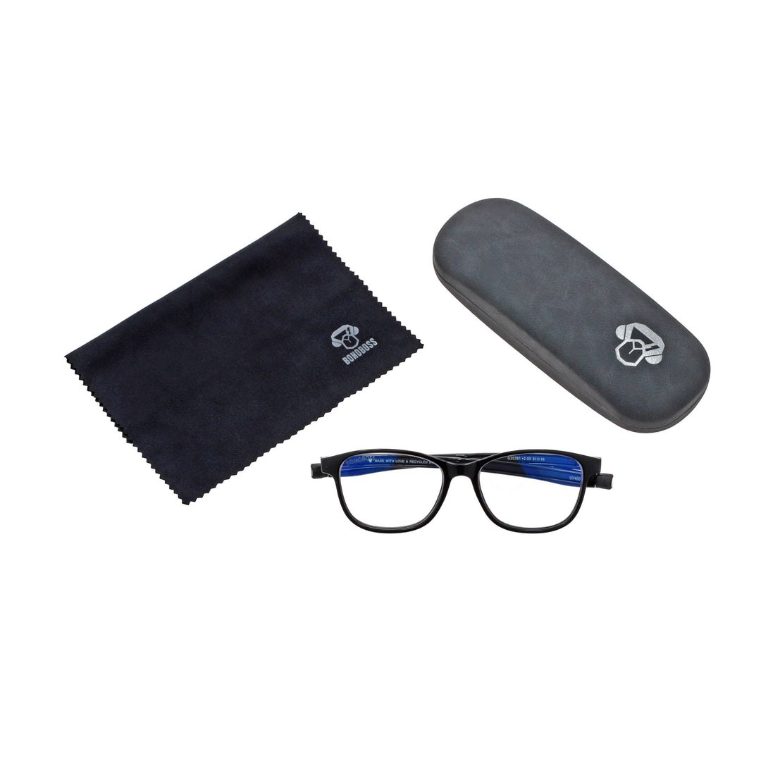 Lenses lectura slack filtro luz blue UV protection400 antirreflejo black unisex bonoboss