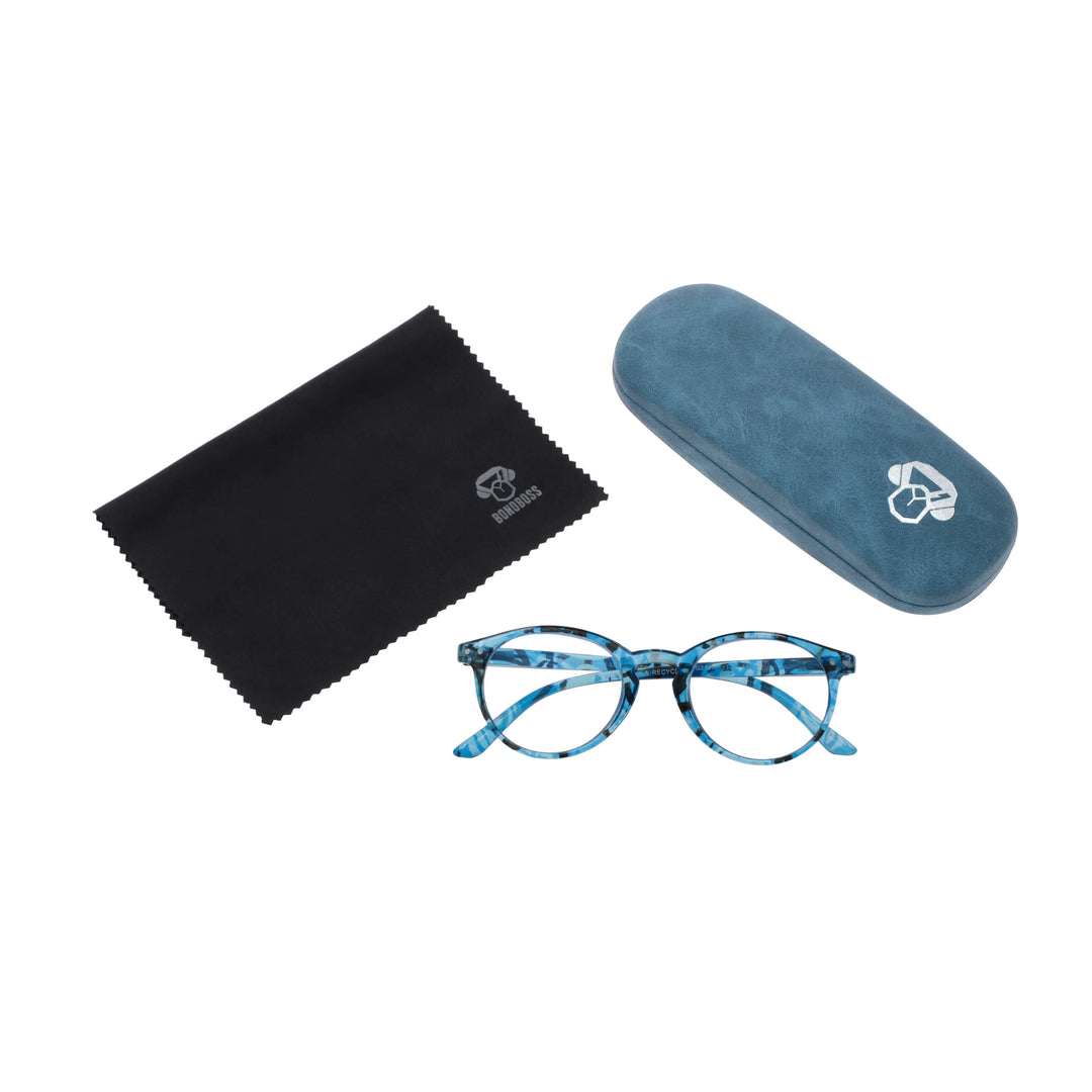 Lenses lectura gordon island filtro luz blue UV protection400 antirreflejo blue pattern unisex bonoboss
