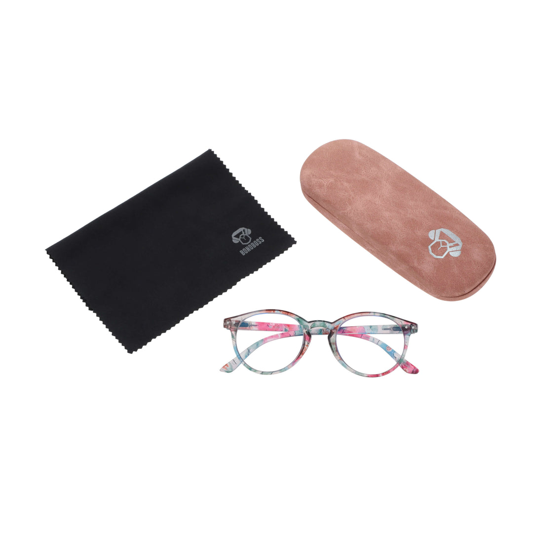Lenses lectura gordon2 island filtro luz blue UV protection400 antirreflejo rosa green floral women bonoboss
