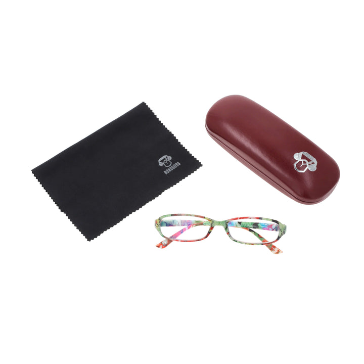 Lenses lectura darwin filtro luz blue UV protection400 antirreflejo green red floral women bonoboss