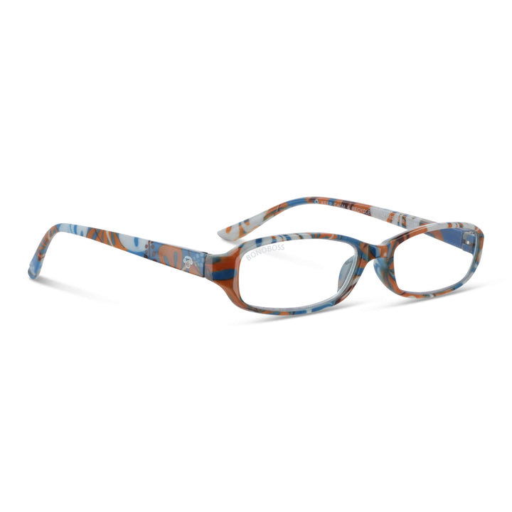 Lenses lectura darwin2 filtro luz blue UV protection400 antirreflejo blue naranja floral women bonoboss