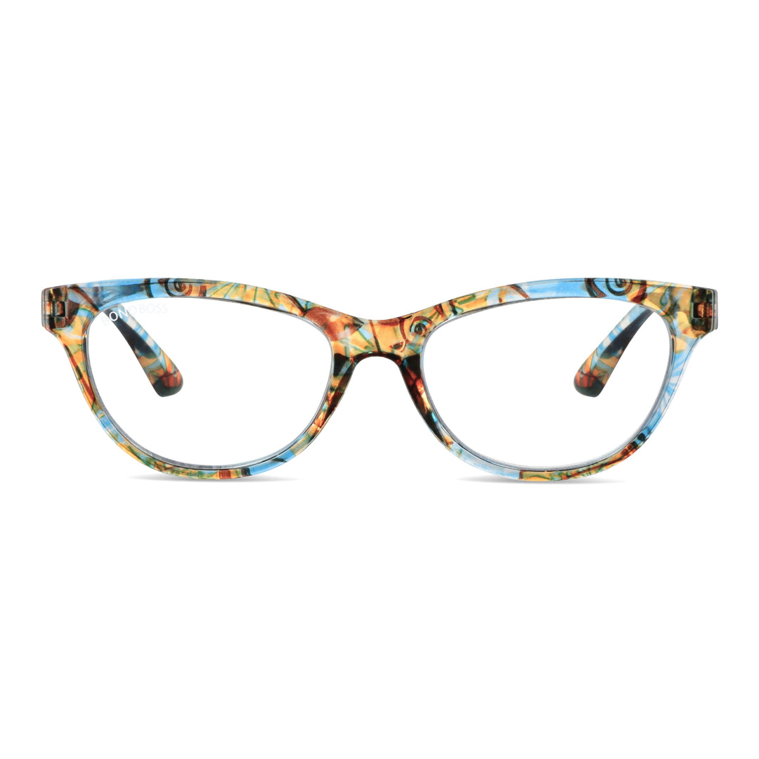 Lenses lectura alice filtro luz blue UV protection400 antirreflejo rpet recycled multicolor floral blue women bonoboss