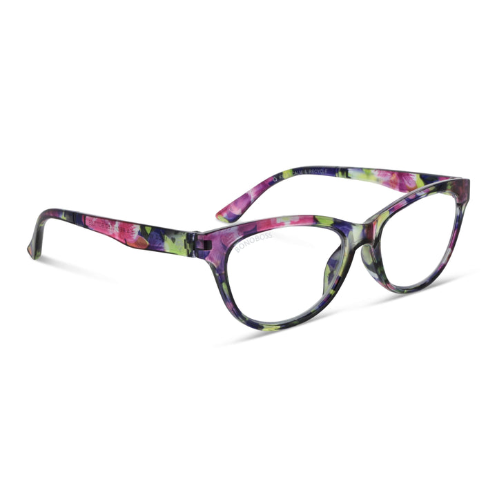 Lenses lectura alice2 filtro luz blue UV protection400 antirreflejo multicolor floral purple women bonoboss