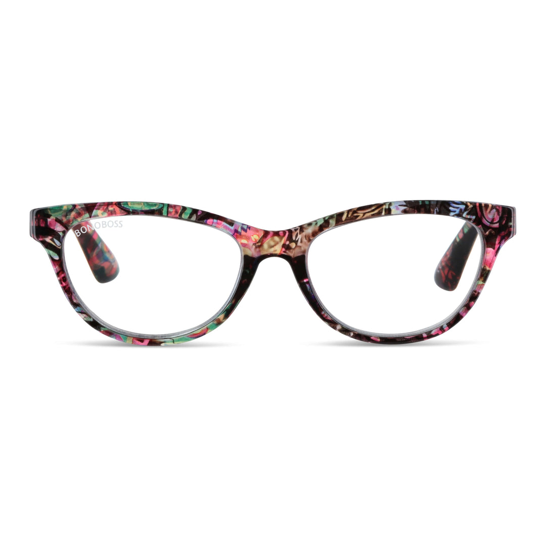 Lenses lectura alice3 filtro luz blue UV protection400 antirreflejo rpet recycled multicolor floral rosa women bonoboss