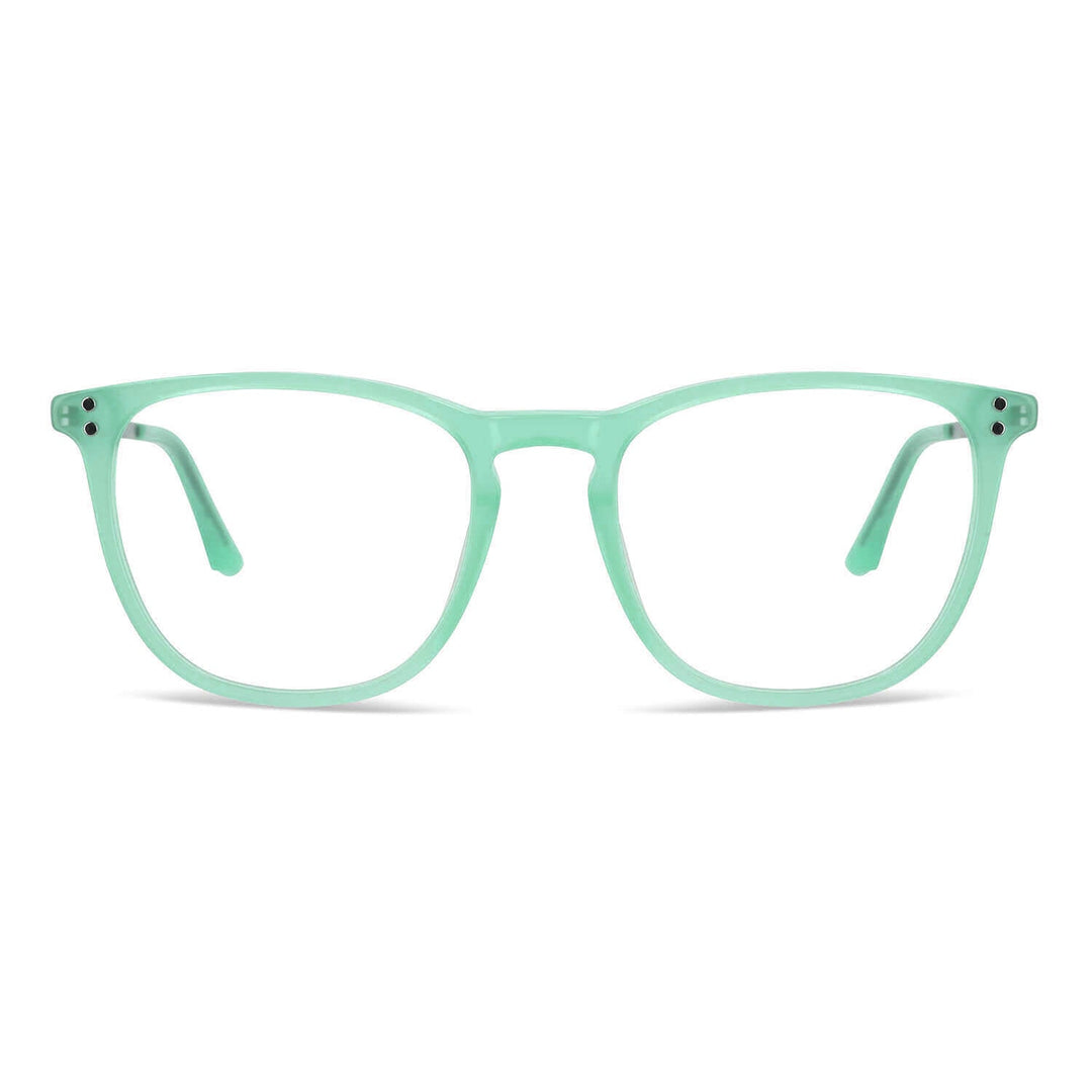 Erika rayban blue lenses optical with sun clip-on magnetico polarized prescription mayorista sustainable ecologico for homber and women front view Bonoboss #color_green