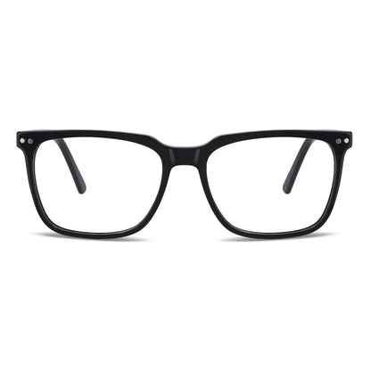 armazones marcos opticos de color negro con clip de sol polarizado mica magnetica opticos con receta para hombre y mujer ecologico sustentable plastico reciclado #color_negro