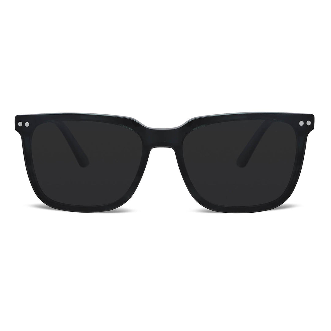 Frames optical frames black with sun clip-on polarized mica magnetica optical prescription for men and women ecologico sustainable recycled plastic Bonoboss #color_verde