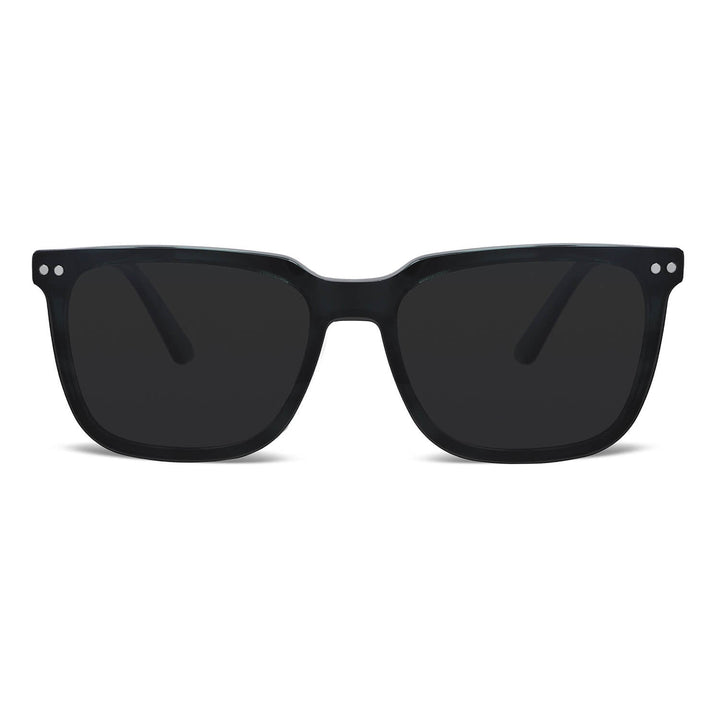 Frames optical frames black with sun clip-on polarized mica magnetica optical prescription for men and women ecologico sustainable recycled plastic Bonoboss #color_verde