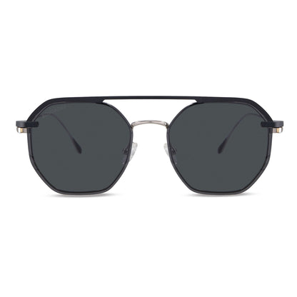 armazon optico con clip de sol polarizado delgado y liviano con o sin receta optica bonoboss distribuidor de marcos opticos mayorista de opticas #color_silver