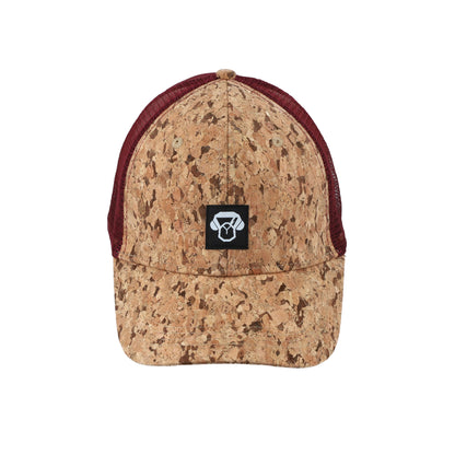 Gorro Malla Corcho Burdeo