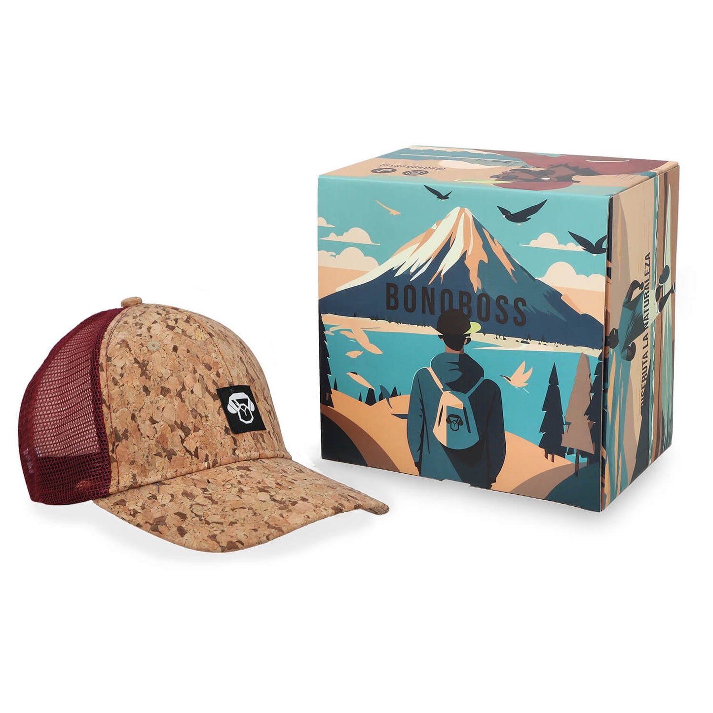 Gorro Malla Corcho Burdeo