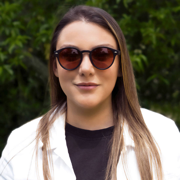 Sunglasses polarized round for women and men black critsal red Bonoboss #color_rojo
