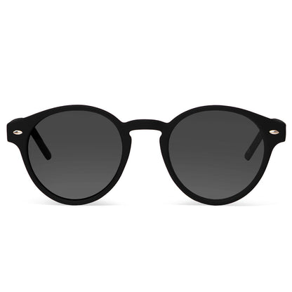 anteojos de sol polarizados redondos para mujer y hombre color negro #color_negro