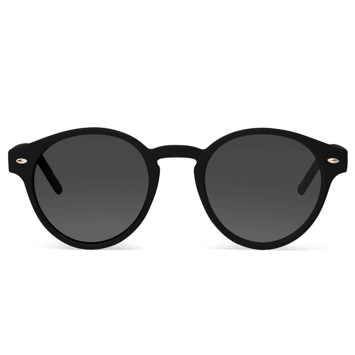 Sunglasses polarized round for women and men black Bonoboss #color_negro