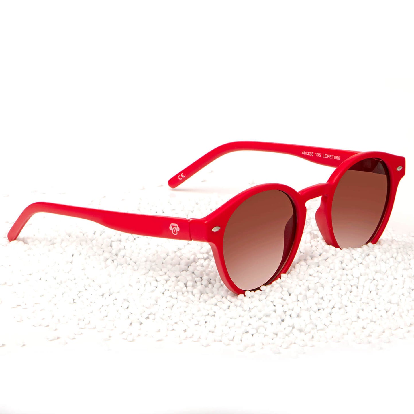 anteojos de sol polarizados redondos para mujer y hombre color rojo 