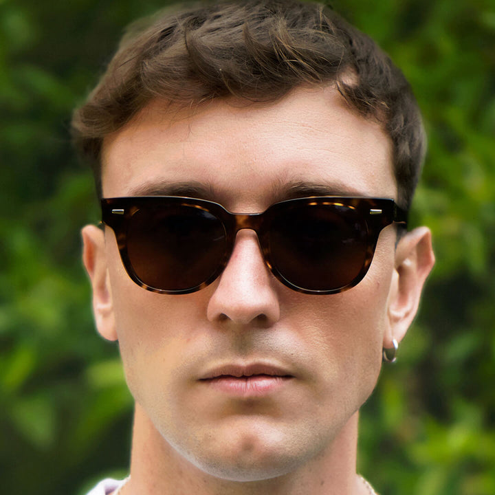 Sunglasses polarized tortoise with lenses brown for men moda Bonoboss #color_carey