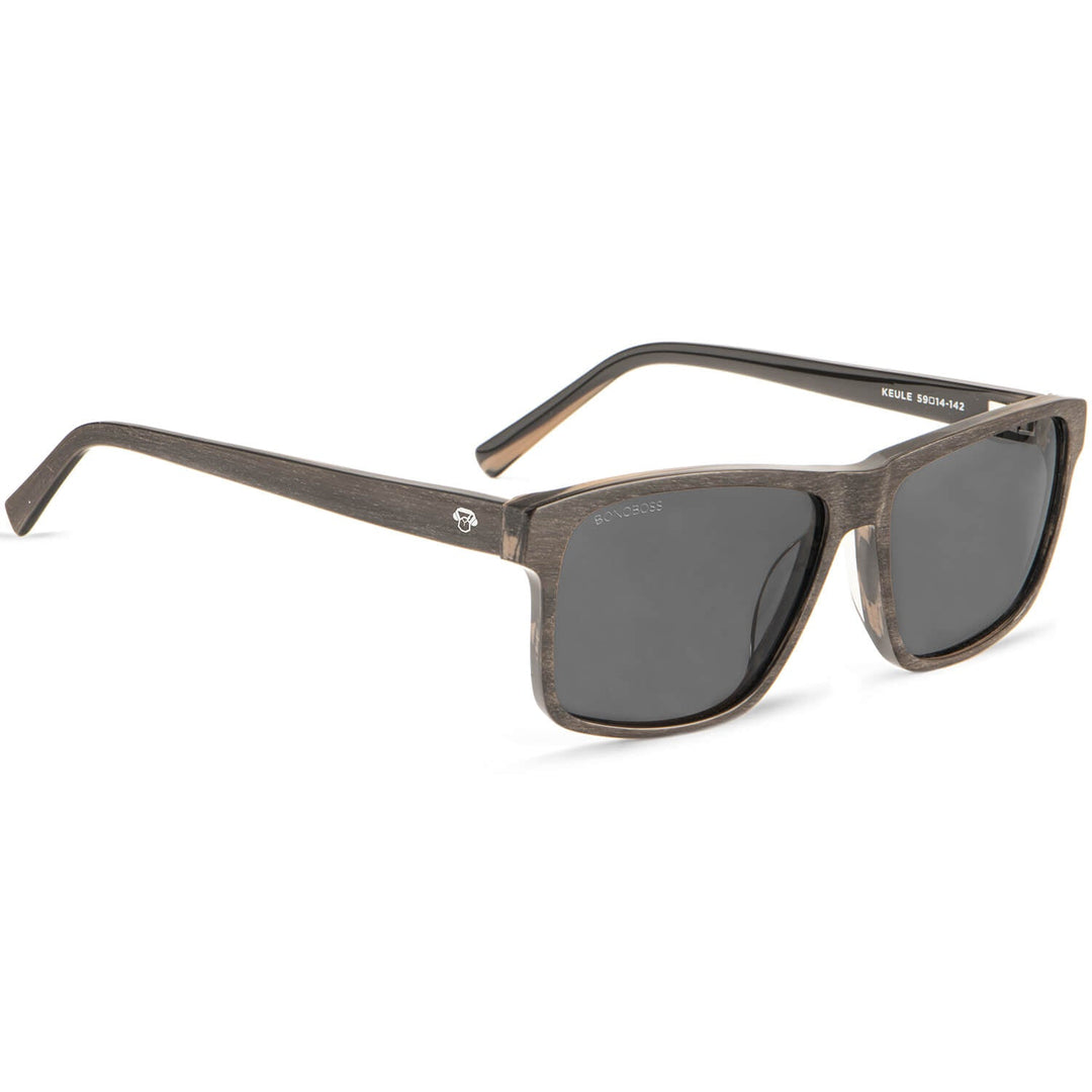 Sunglasses square larges for men and women polarized round face large prescription optica mayorista recycled plastic Bonoboss #color_cacao