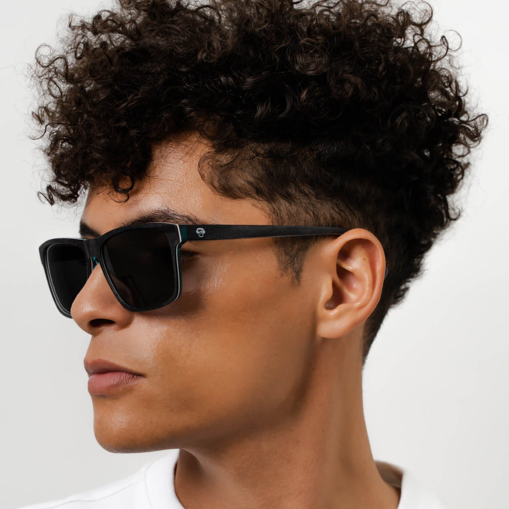 Lenses sunglasses polarized rectangular darkblue black for men Bonoboss #color_darkblue