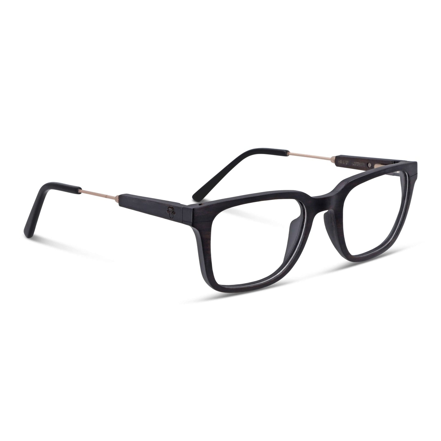 anteojos ópticos de madera natural de ebano