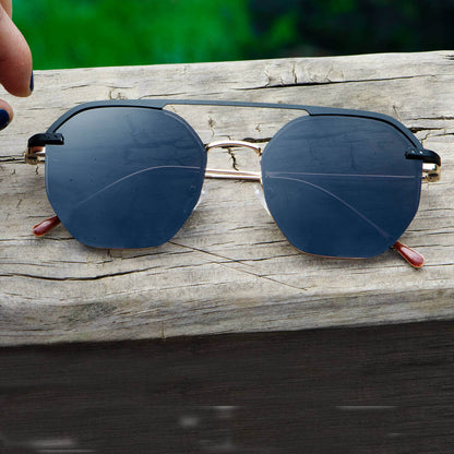 armazon optico con clip de sol polarizado delgado y liviano con o sin receta optica bonoboss distribuidor de marcos opticos mayorista de opticas #color_gold