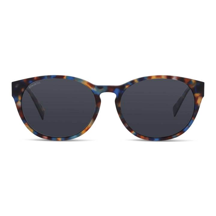 Lenses antejos sun polarized oval tortoise blue black for men and women Bonoboss #color_carey